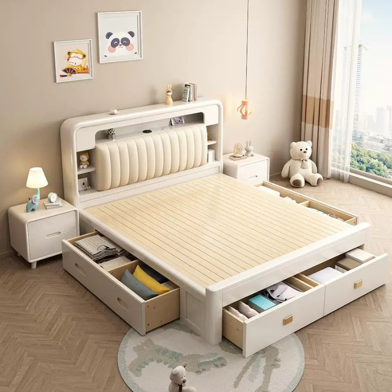 Ramy łóżka z szufladami, regał – King Size Bed Frame With Storage Drawers recenzja i cena