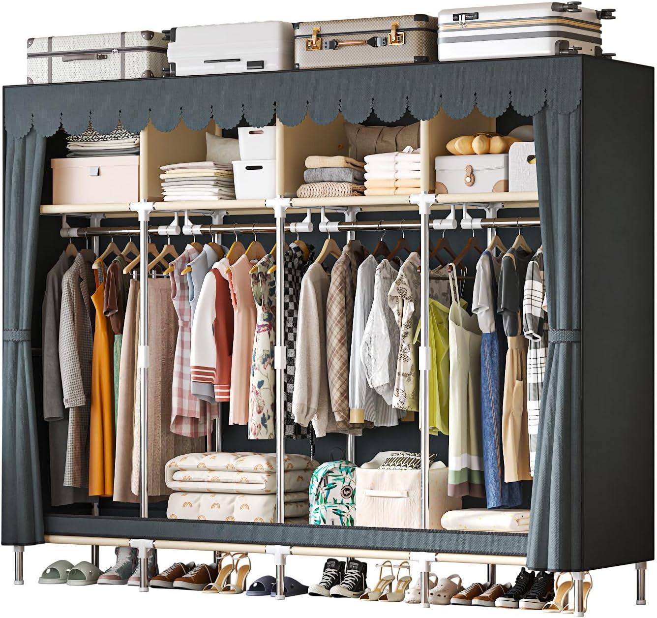 Szafa przenośna typu walk-in,  – Wardrobe Closet Portable Fabric Cover recenzja i cena