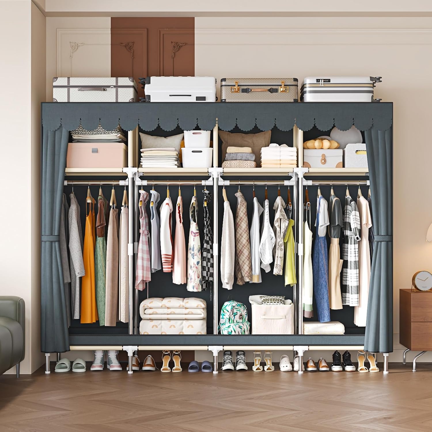 Szafa przenośna typu walk-in,  – Wardrobe Closet Portable Fabric Cover recenzja i cena