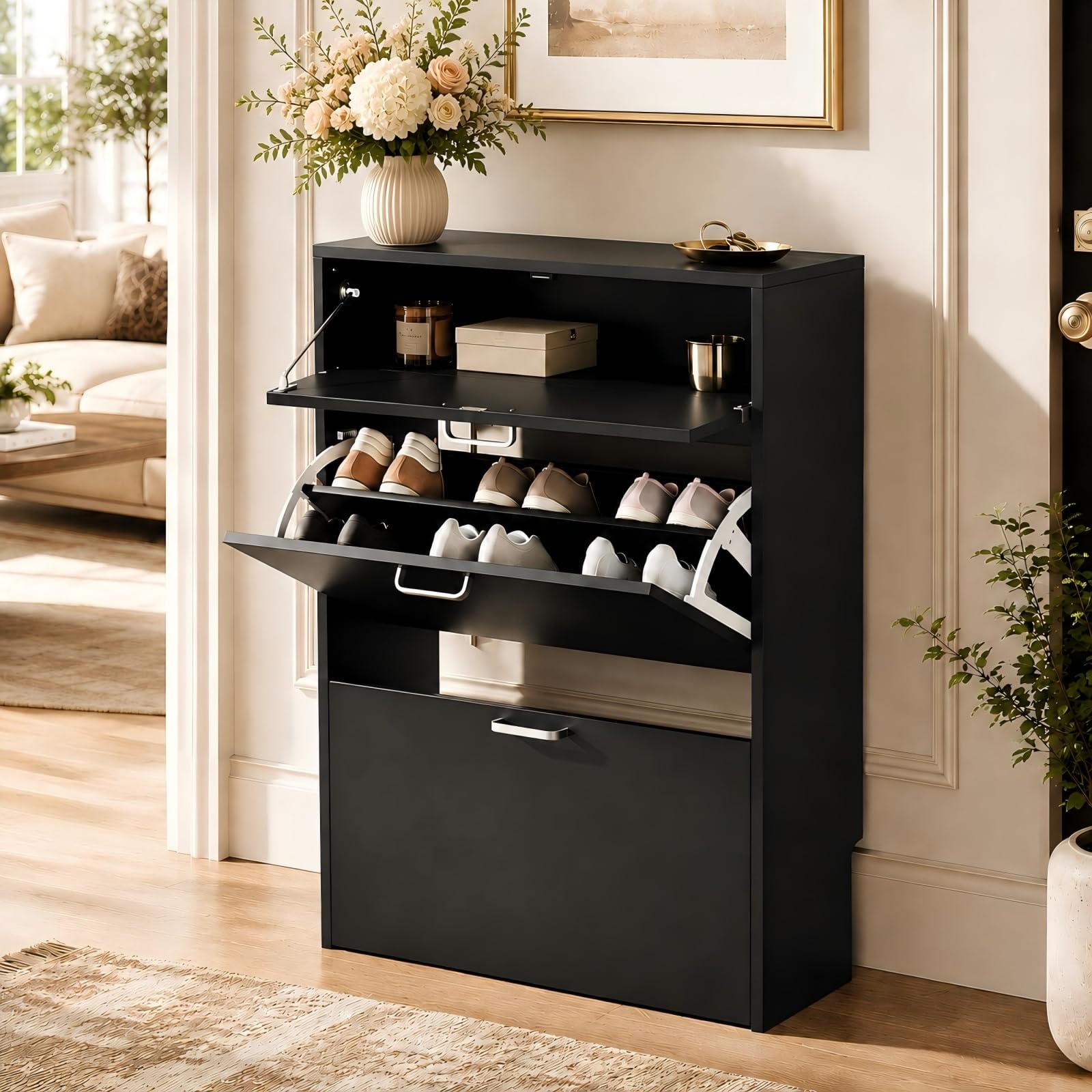 Szafka na buty do przedpokoju, – Shoe Rack Cabinet Narrow Entryway recenzja i cena