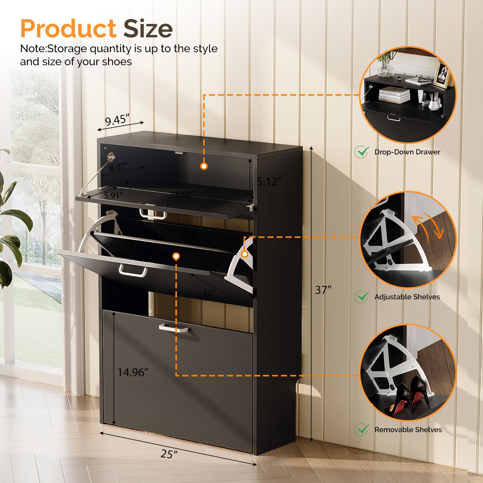Szafka na buty do przedpokoju, – Shoe Rack Cabinet Narrow Entryway recenzja i cena