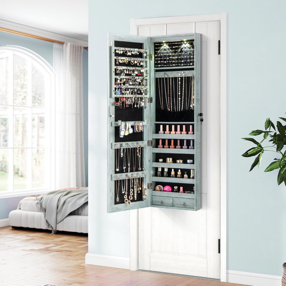 Szafa na biżuterię montowana n – Full Length Mirror Jewelry Armoire recenzja i cena