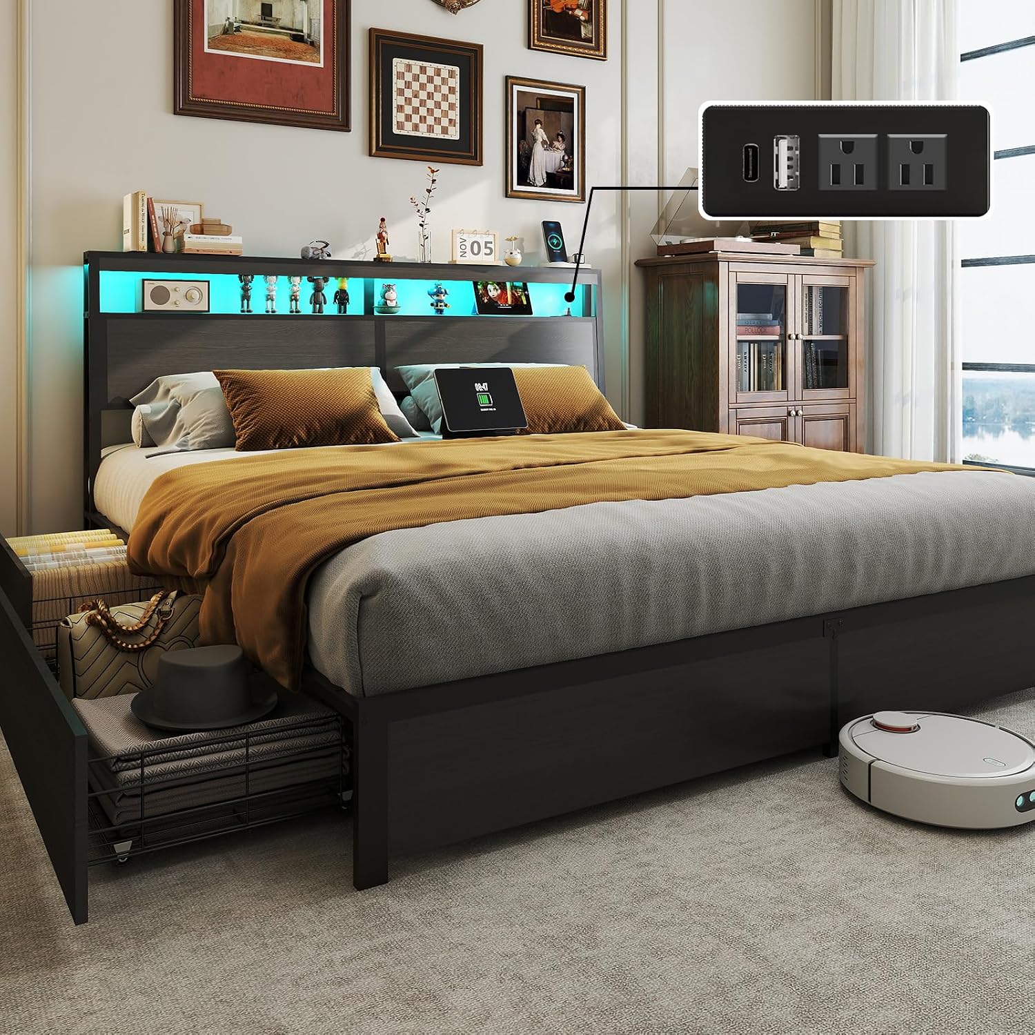 Rama łóżka w rozmiarze King Si – King Size Bed Frame With Storage Drawers recenzja i cena
