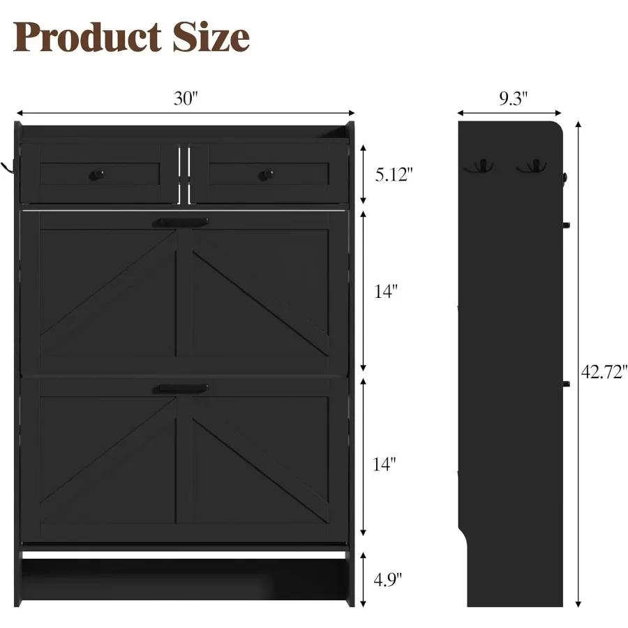 Czarna szafka na buty z 2 szuf – Storage recenzja i cena