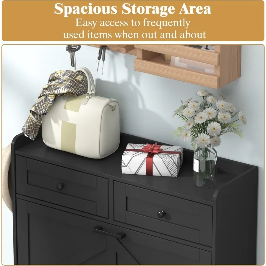 Czarna szafka na buty z 2 szuf – Storage recenzja i cena