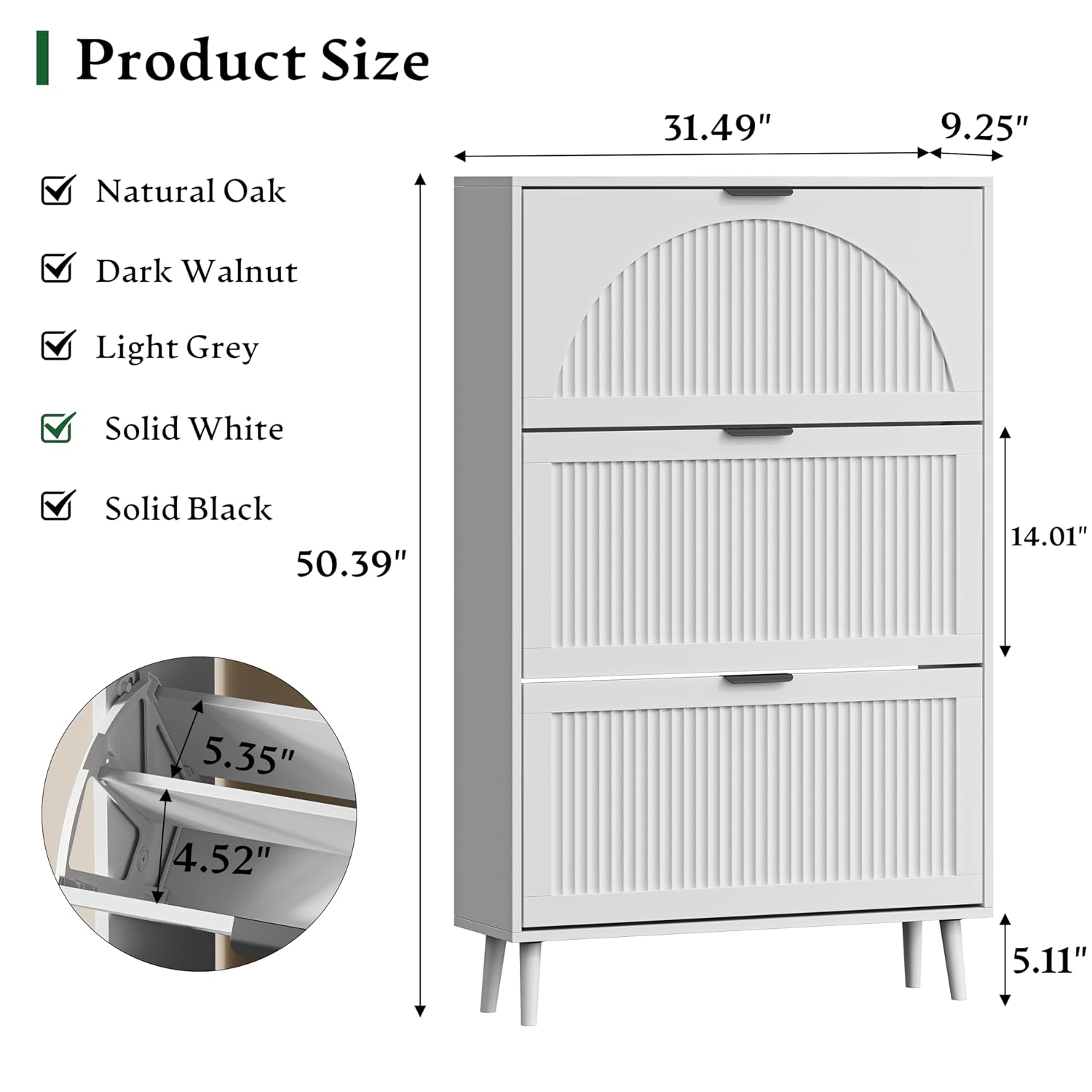 Szafka na buty z 3 otwieranymi – Shoe Rack Cabinet Narrow Entryway recenzja i cena