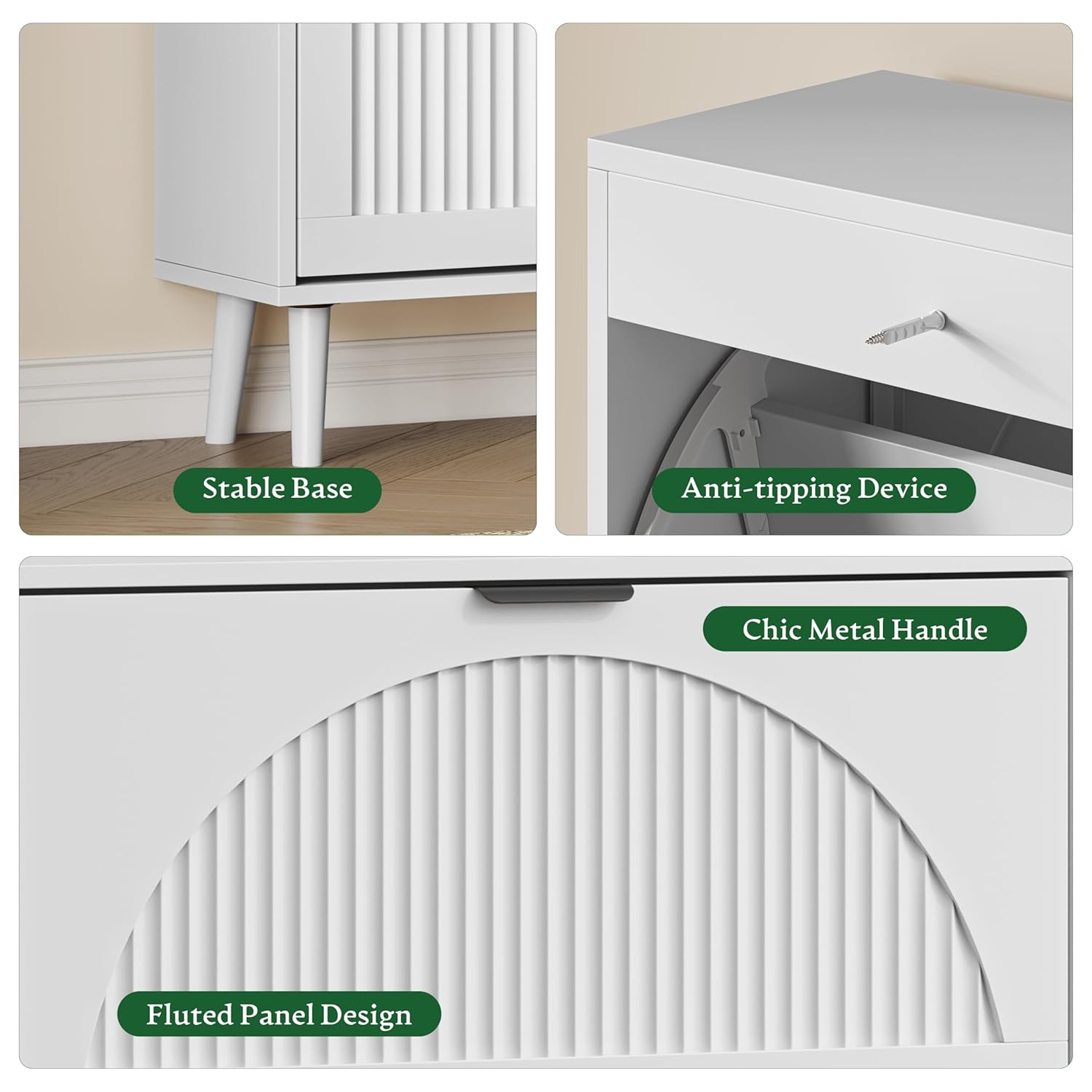 Szafka na buty z 3 otwieranymi – Shoe Rack Cabinet Narrow Entryway recenzja i cena