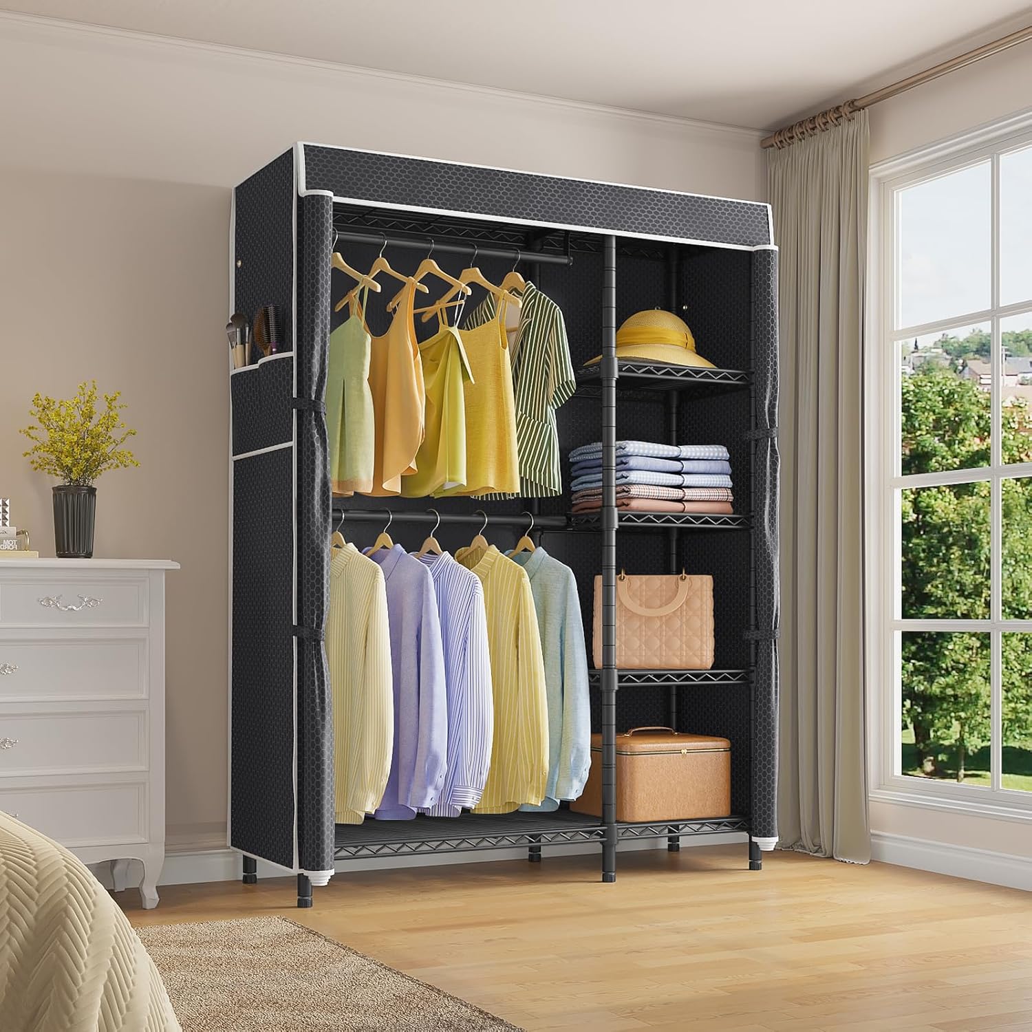 Przenośna szafa z wytrzymałym  – Wardrobe Closet Portable Fabric Cover recenzja i cena