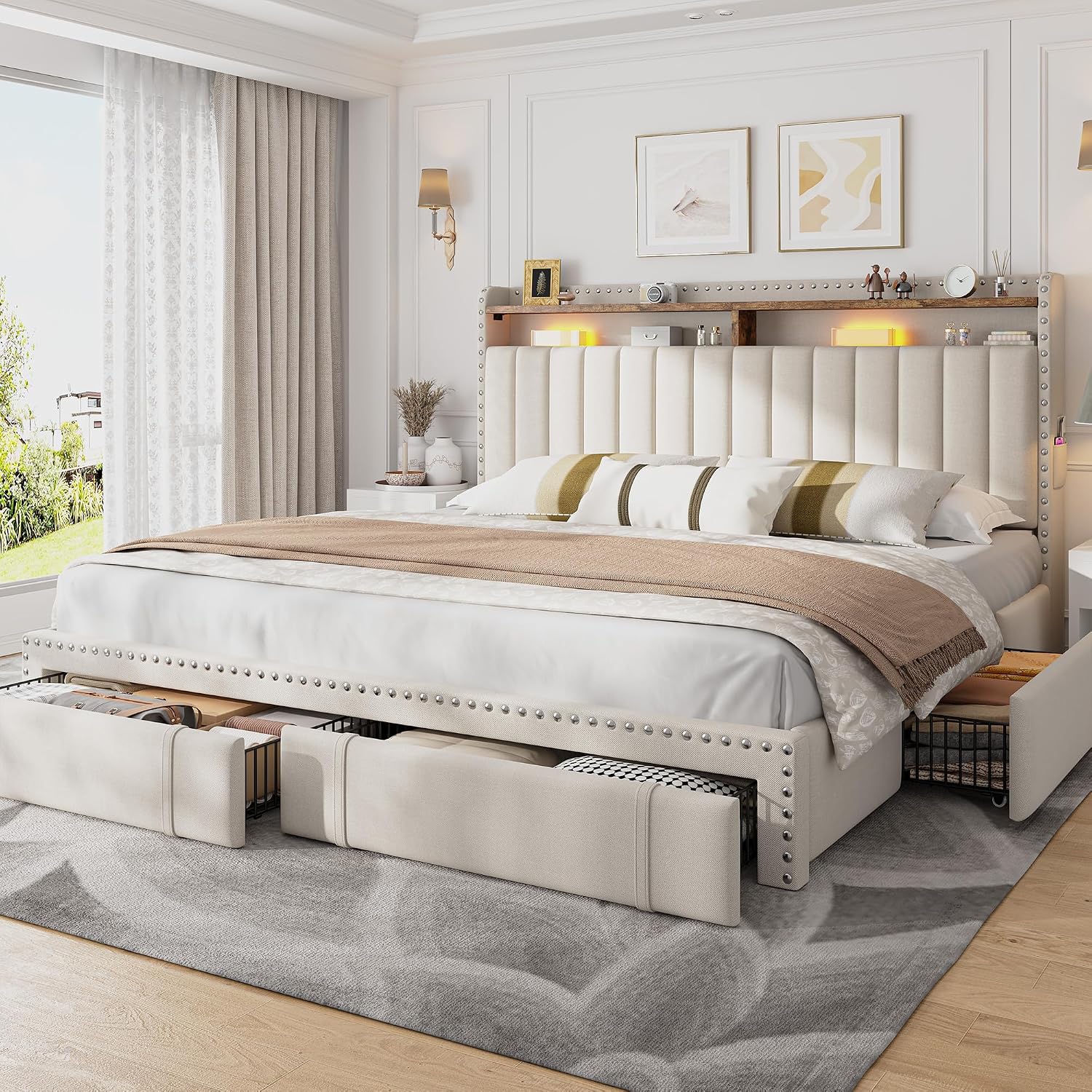 Rama łóżka w rozmiarze king si – King Size Bed Frame With Storage Drawers recenzja i cena