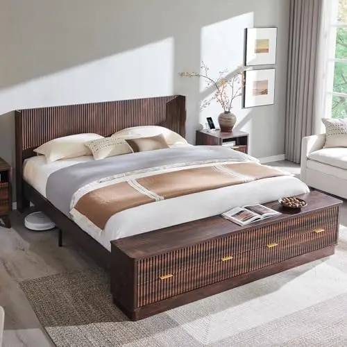 Rama łóżka typu king-size z ka – King Size Bed Frame With Storage Drawers recenzja i cena
