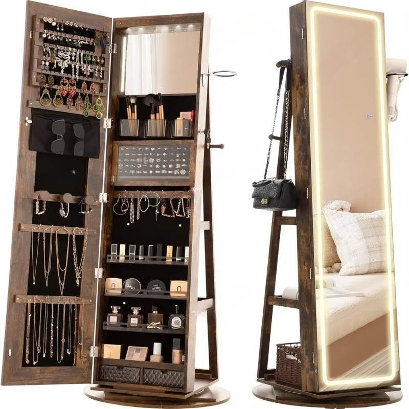 Szafka na biżuterię z lustrem  – Full Length Mirror Jewelry Armoire recenzja i cena